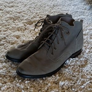 Sam Edelman Leather Lace Up Booties